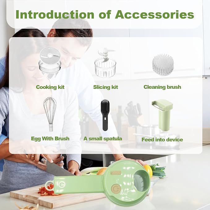 Accessories included with multi purpose electric food cutter